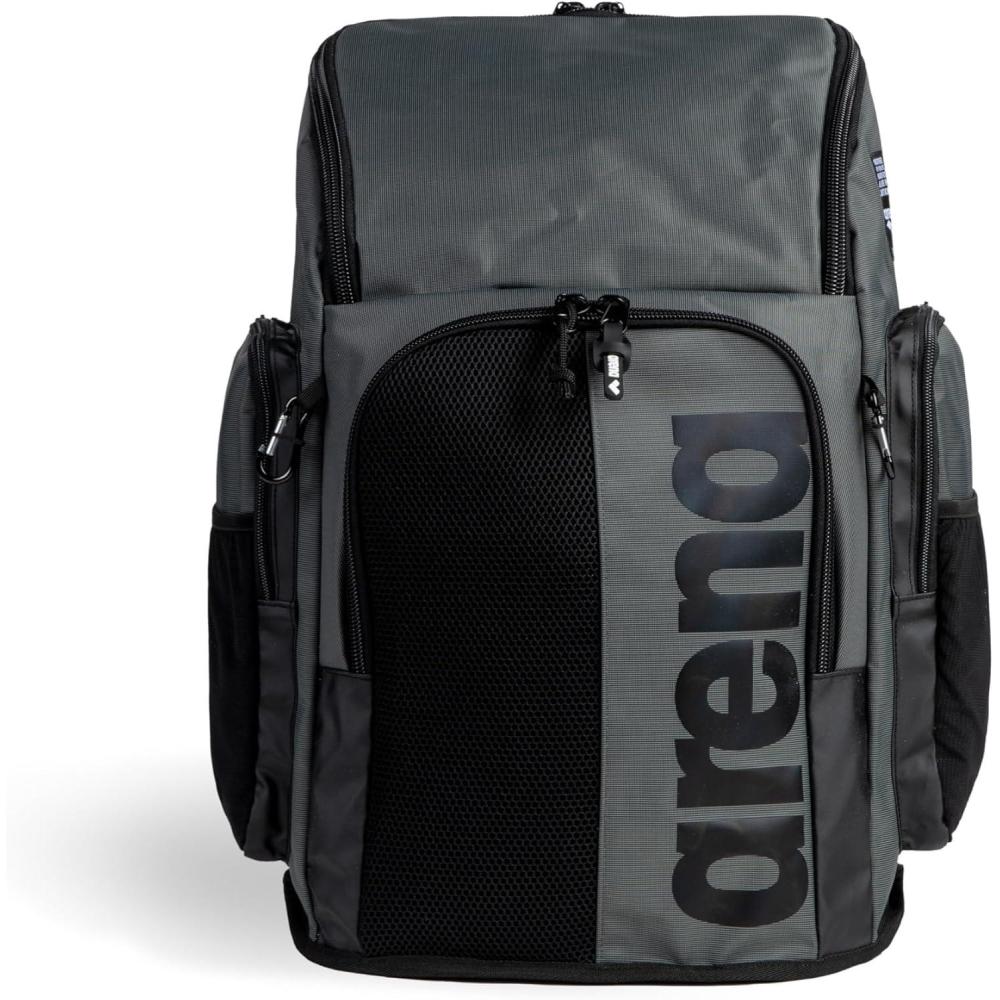 imageARENA Spiky III Backpack 45 Swimming Athlete Sports Gym Rucksack Large Training Gear Equipment Swim Bag for Men and Women 45 Liters GreenAnthracite