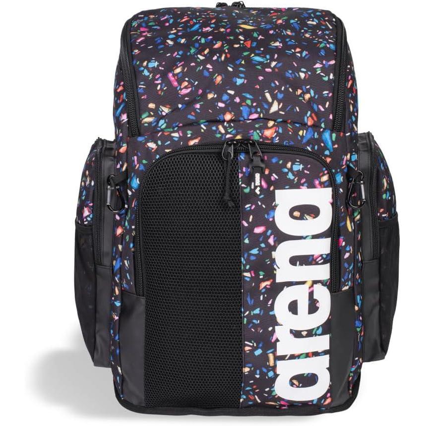 imageARENA Spiky III Backpack 45 Swimming Athlete Sports Gym Rucksack Large Training Gear Equipment Swim Bag for Men and Women 45 Liters GreenConfetti Black