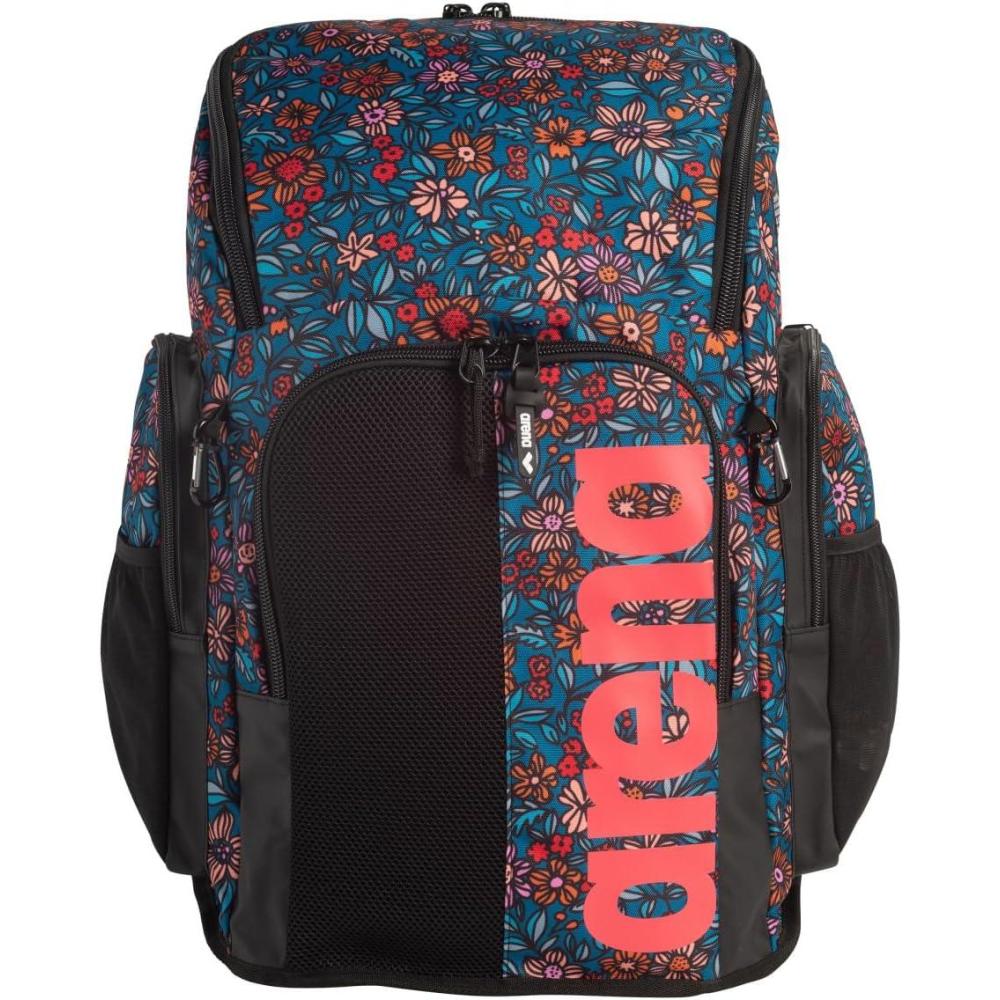 imageARENA Spiky III Backpack 45 Swimming Athlete Sports Gym Rucksack Large Training Gear Equipment Swim Bag for Men and Women 45 Liters GreenMicro Floral