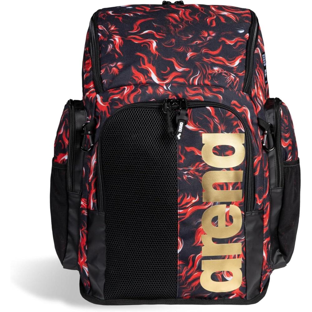 imageARENA Spiky III Backpack 45 Swimming Athlete Sports Gym Rucksack Large Training Gear Equipment Swim Bag for Men and Women 45 Liters GreenMultiBlack