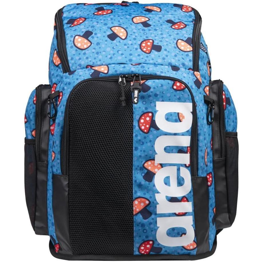 imageARENA Spiky III Backpack 45 Swimming Athlete Sports Gym Rucksack Large Training Gear Equipment Swim Bag for Men and Women 45 Liters GreenMushrooms