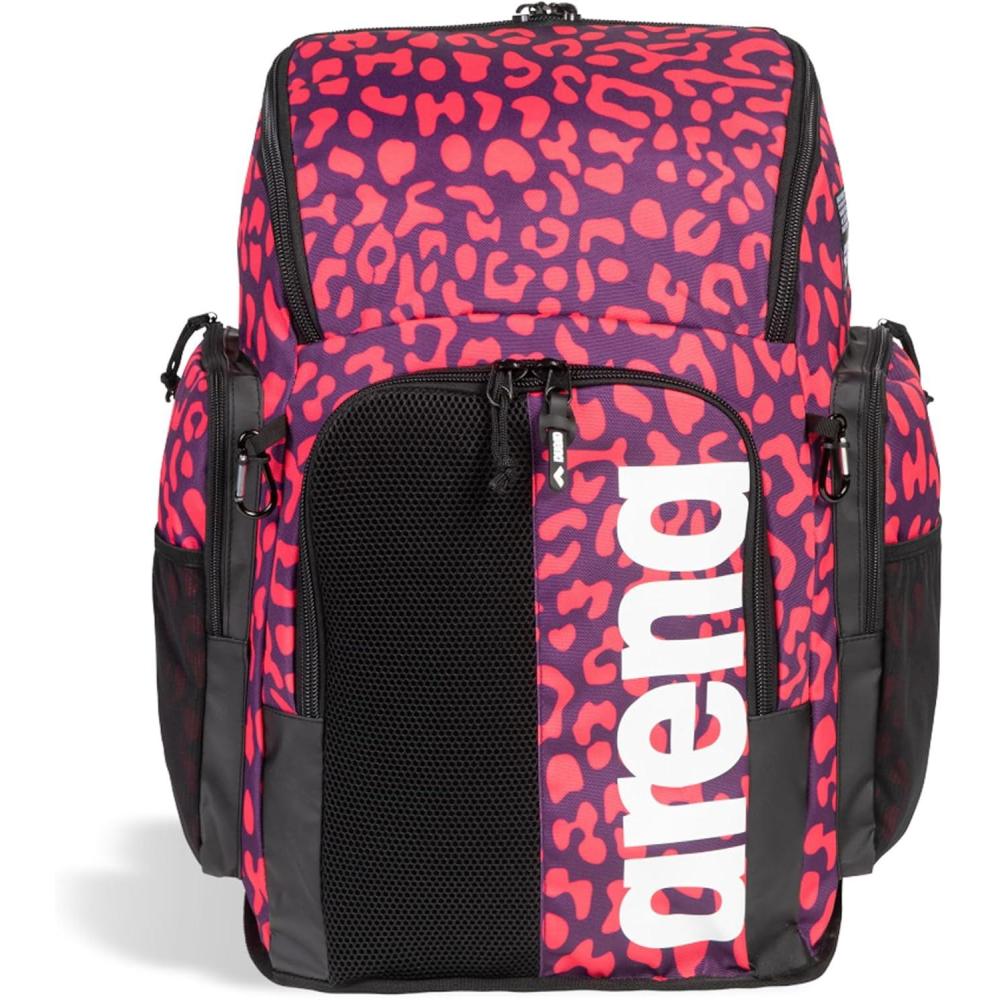 imageARENA Spiky III Backpack 45 Swimming Athlete Sports Gym Rucksack Large Training Gear Equipment Swim Bag for Men and Women 45 Liters GreenVioletGeranium