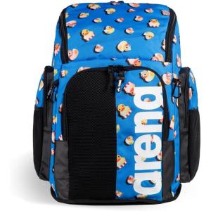 ARENA Spiky III Backpack 45 Swimming Athlete Sports Gym Rucksack Large Training Gear Equipment Swim Bag for Men and Women, 45 Liters, Green(Ducks)