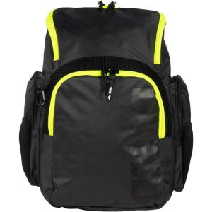 Arena Spiky III Backpack 35 Unisex Travel Gym Rucksack for Men and Women, Training Gear Equipment Bag for Swimmers, 35 Liters(Dark Smoke/Neon Yellow)