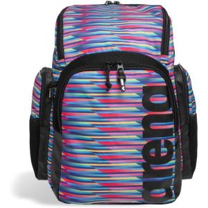 Arena Spiky III Backpack 35 Unisex Travel Gym Rucksack for Men and Women, Training Gear Equipment Bag for Swimmers, 35 Liters(Racing Stripes)