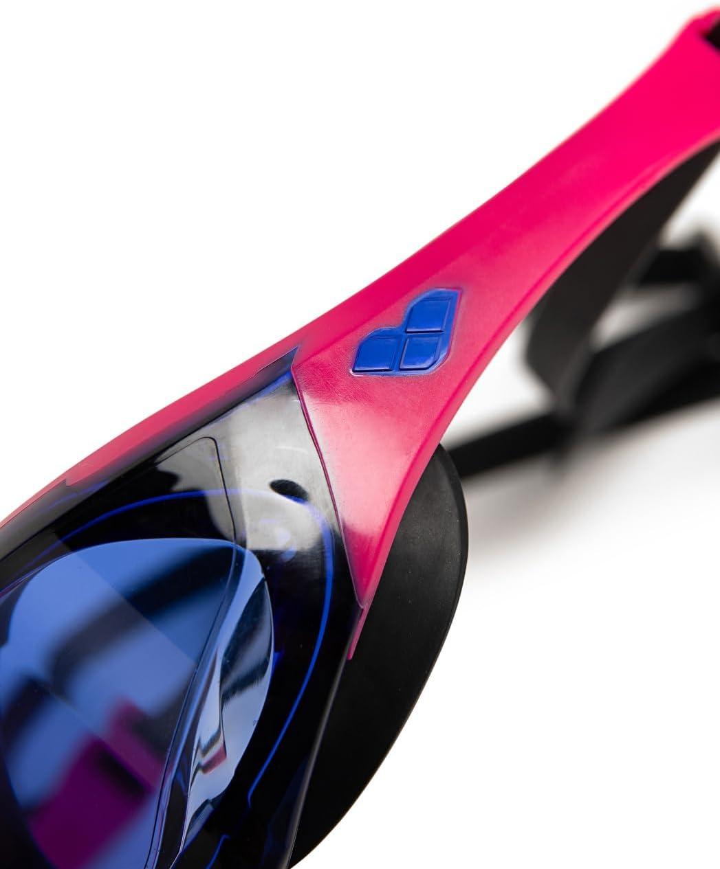 imageARENA Unisex Cobra Edge Swipe AntiFog Racing Swim Goggles for Men and Women Polycarbonate MirrorNonMirror LensBluevioletpinkblack