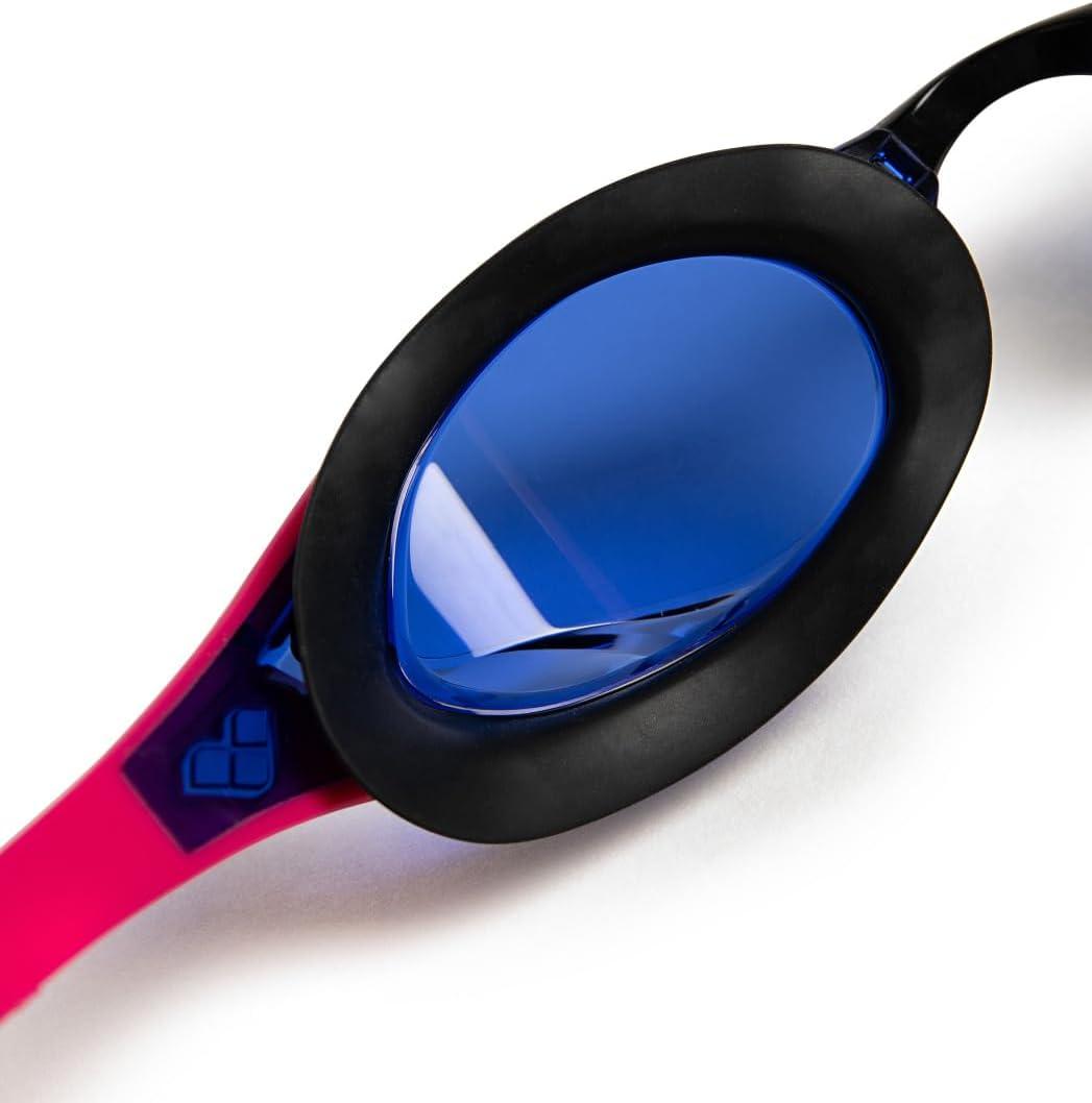 imageARENA Unisex Cobra Edge Swipe AntiFog Racing Swim Goggles for Men and Women Polycarbonate MirrorNonMirror LensBluevioletpinkblack