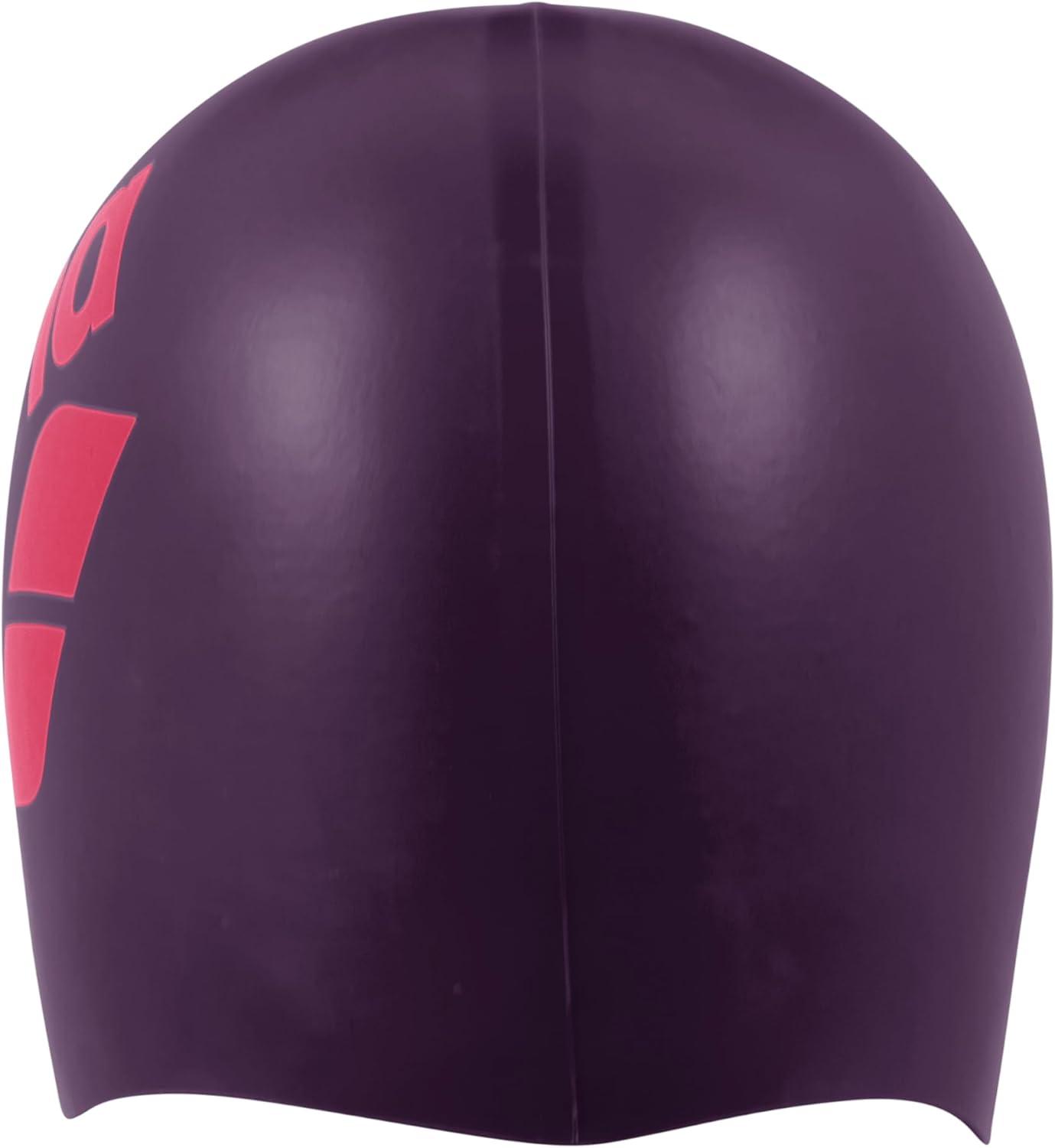 imageArena Unisex Big Logo Silicone Swim Cap Women and Men Fitness Swimmers Intensive Training Durable Soft Elastic Bathing CapPlumBright Coral