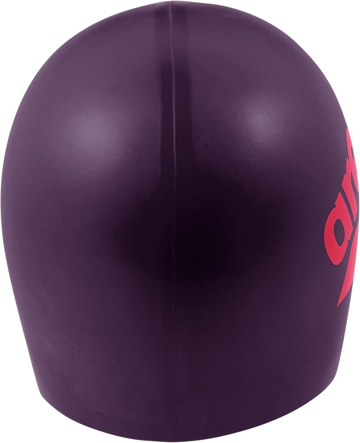 imageArena Unisex Big Logo Silicone Swim Cap Women and Men Fitness Swimmers Intensive Training Durable Soft Elastic Bathing CapPlumBright Coral