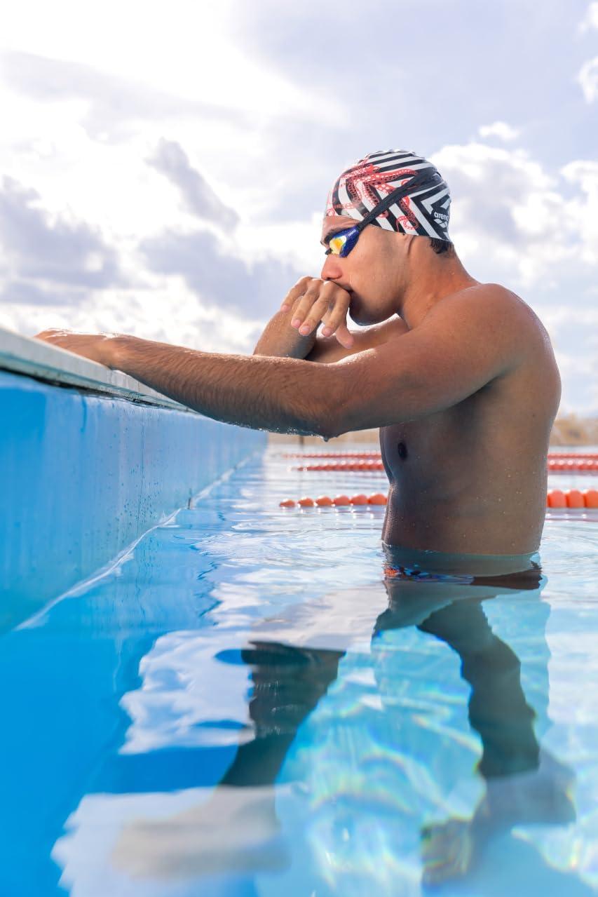 imageArena Unisex Cobra Core Swipe AntiFog Racing Swim Goggles for Men and Women Polycarbonate MirrorNonMirror LensBlueSliver