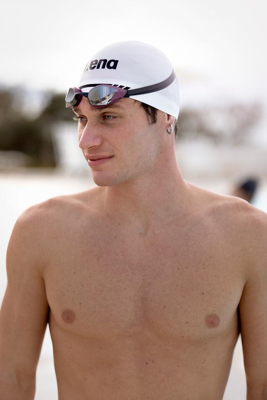 imageArena Unisex Cobra Core Swipe AntiFog Racing Swim Goggles for Men and Women Polycarbonate MirrorNonMirror LensEmeraldpeacock