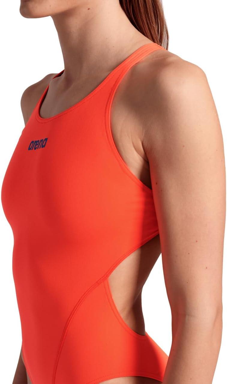 imageArena Womens Arena Performance Womens Solid Team Swim Tech SwimsuitBright Coral