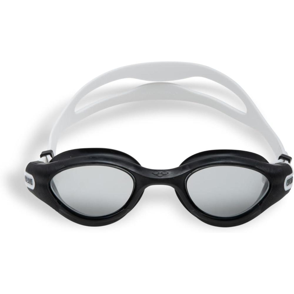 imageARENA Unisex Adult The One Plus Swim Goggles Watertight Fit OrbitProof Seals AntiFog Coating Fitness Swimmers TriathletesLight SmokeBlackWhite