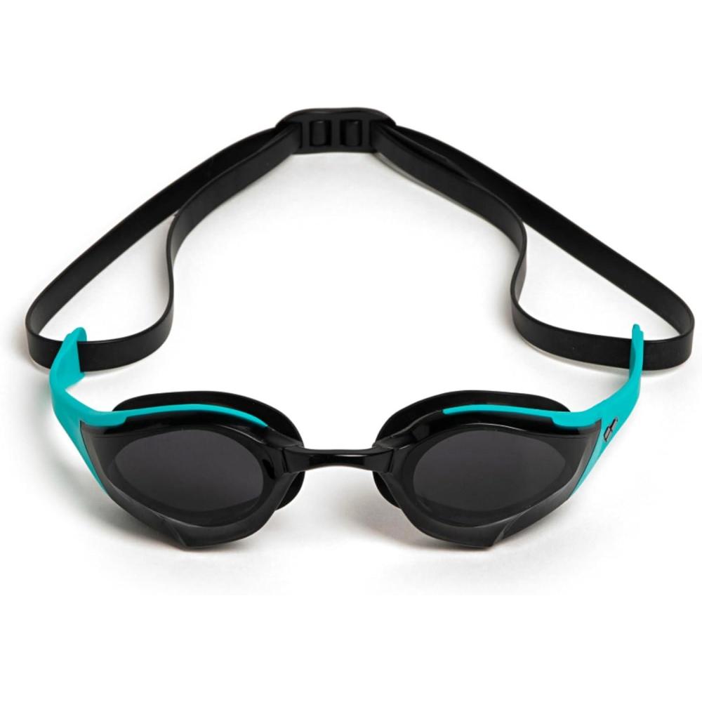 imageARENA Unisex Cobra Edge Swipe AntiFog Racing Swim Goggles for Men and Women Polycarbonate MirrorNonMirror LensSmokepeacockblack