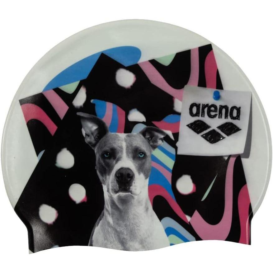 imageArena HD Unisex Adult Elastic Silicone Swim Cap for Men and Women Fitness Swimming Gear Soft and Stretchy Pool Bathing CapPitt