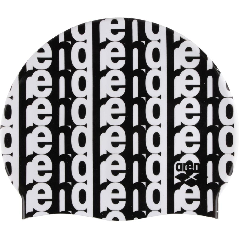 imageArena Icons Team Stripe Unisex Silicone Swim Cap for Adults Reinforced Edge Stylish Flat Mold Cap Fitness Swimming One Size