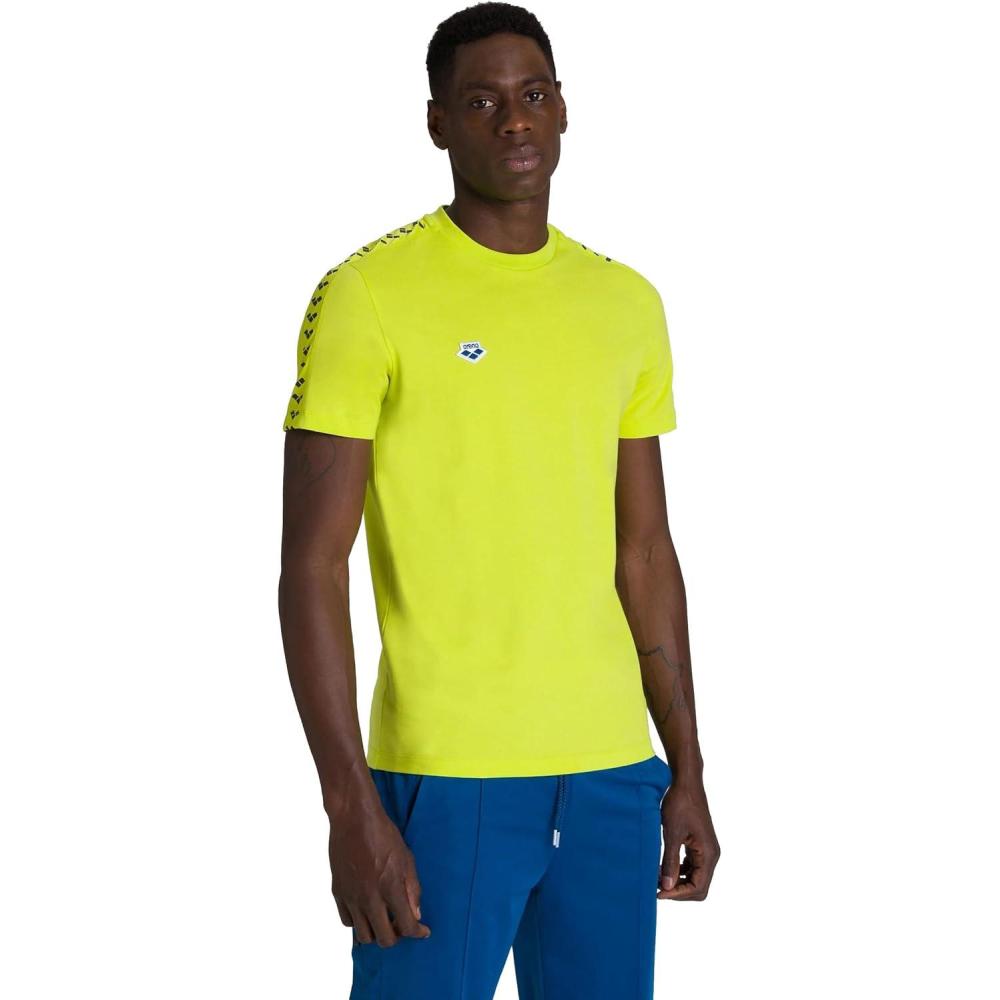 imageArena Mens Arena Mens Team TShirt 100 Cotton Slim Fit Short Sleeve Casual Athletic WearSoft GreenAsh Gray