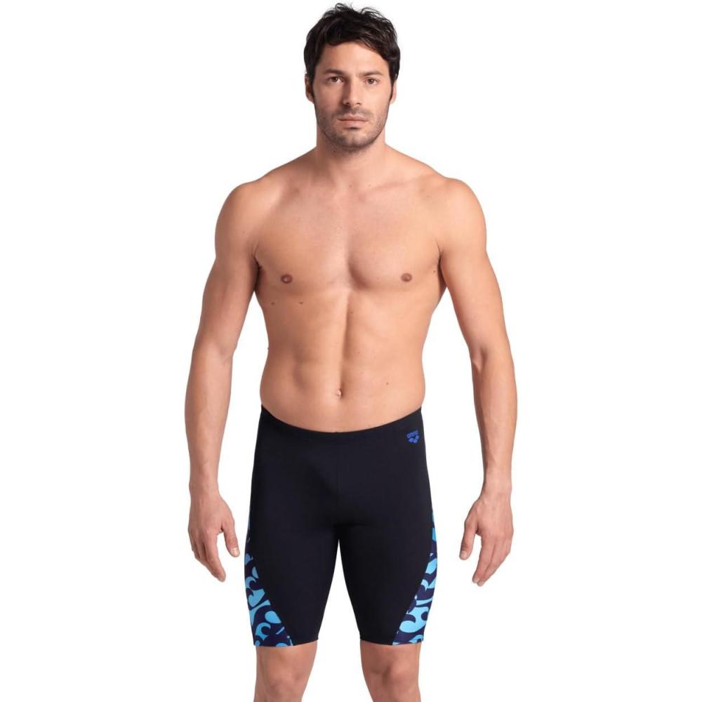 imageArena Mens Arena Performance Mens Surfs Up Swim JammerBlackBlack Multi