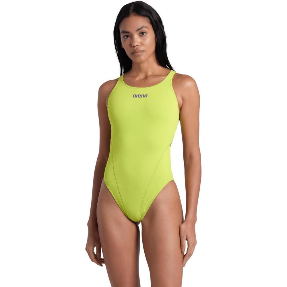 imageArena Womens Arena Performance Womens Solid Team Swim Tech SwimsuitSoft Green