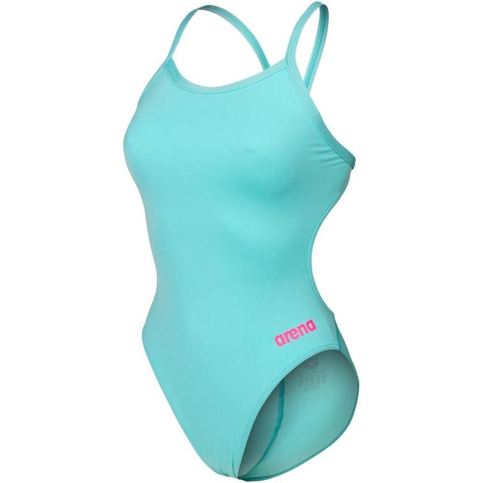 imageArena Womens Solid Team Swimsuit Challenge Back MaxLife Open Back Bathing Suit Athletic SwimwearWaterShocking Pink