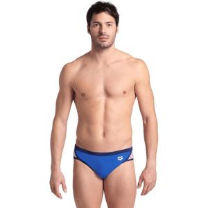 ARENA Men’s Icons Solid Swim Briefs Professional Training Swimsuit Sports Trunk(Royal/Navy)