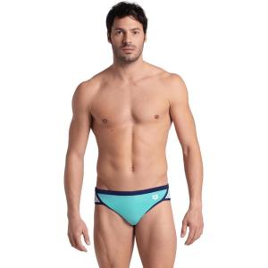 ARENA Men’s Icons Solid Swim Briefs Professional Training Swimsuit Sports Trunk(Water/Navy)