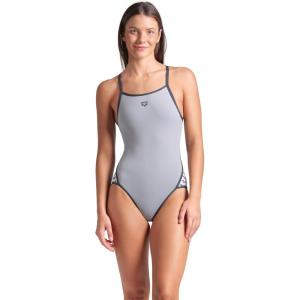 ARENA Performance Women’s Icons Panel Swimsuit Super Fly Back One Piece Training Suit(Sea Foam/Asphalt Gray)
