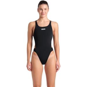 ARENA Performance Women’s Sports Swimsuit Team Solid Tech Back Multi Bathing Suit(Black/White)