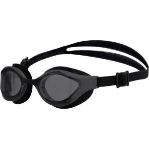ARENA Unisex Adult Air-Bold Swipe Anti-Fog Training Swim Goggles Men and Women Cushioned Seals Large Fit Wide Lenses(Smoke/Smoke/Black)