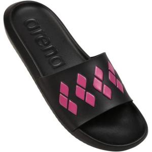 ARENA mens Arena Urban Slide Sandals Pool Flip Flops(Diamonds Black-pink)