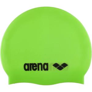Arena Classic Unisex Soft Silicone Swim Cap for Women and Men, Intensive Training Comfortable Non-Slip Long Hair Swimming Hat(Acid Lime/Black)