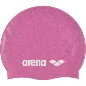 Arena Classic Unisex Soft Silicone Swim Cap for Women and Men, Intensive Training Comfortable Non-Slip Long Hair Swimming Hat(Pink/Multi)