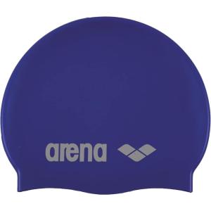 Arena Classic Unisex Soft Silicone Swim Cap for Women and Men, Intensive Training Comfortable Non-Slip Long Hair Swimming Hat(Sky Blue/White)