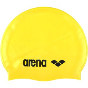 Arena Classic Unisex Soft Silicone Swim Cap for Women and Men, Intensive Training Comfortable Non-Slip Long Hair Swimming Hat(Yellow/Black)