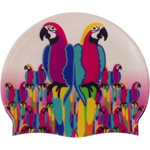 Arena HD Unisex Adult Elastic Silicone Swim Cap for Men and Women, Fitness Swimming Gear Soft and Stretchy Pool Bathing Cap(Arena Tropical Delight)