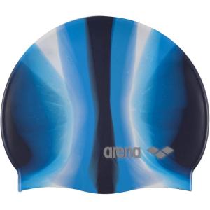 Arena HD Unisex Adult Elastic Silicone Swim Cap for Men and Women, Fitness Swimming Gear Soft and Stretchy Pool Bathing Cap(Pop Blue/Navy)