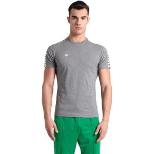 Arena Mens Arena Men’s Team T-Shirt 100% Cotton Slim Fit Short Sleeve Casual Athletic Wear(Dark Gray/Melange/White/Black)