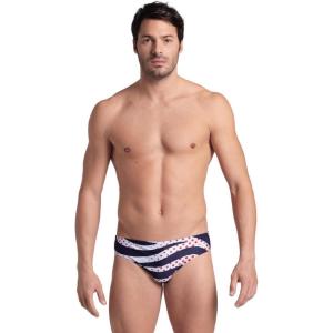 Arena Mens Arena Performance Men’s Multi Stripes Swim BriefsSwim Briefs(Navy/Multi)