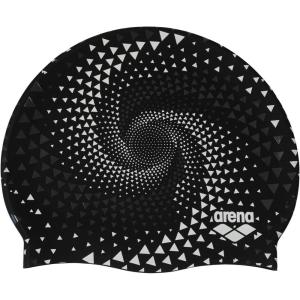 Arena Print Unisex Soft Silicone Swim Cap for Women and Men, Intensive Training Comfortable Non-Slip Long Hair Swimming Hat(Fireflow)