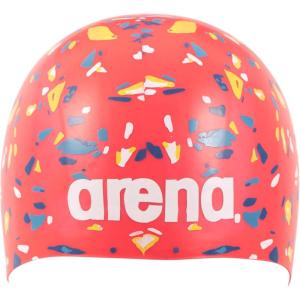 Arena Unisex Adult Poolish Molded Silicone Swim Cap for Intensive Training and Swimming Comfortable Elastic Fit, One Size(Confetti Red)