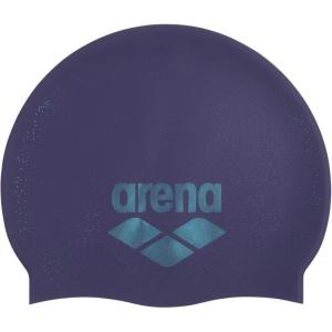 Arena Unisex Shine Silicone Swim Cap for Women and Men Fitness Swimmers Intensive Training Durable Soft Elastic Bathing Cap(Future Dusk/Water)