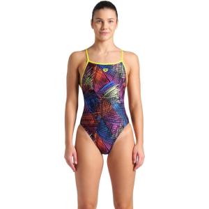 Arena Womens Arena Performance Women’s Energy Booster Back Training Swimsuit Ladies Bathing Suit(Soft Green/Black Multi)