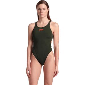 Arena Womens Arena Performance Women’s Solid Team Swim Tech Swimsuit(Dark Sage)