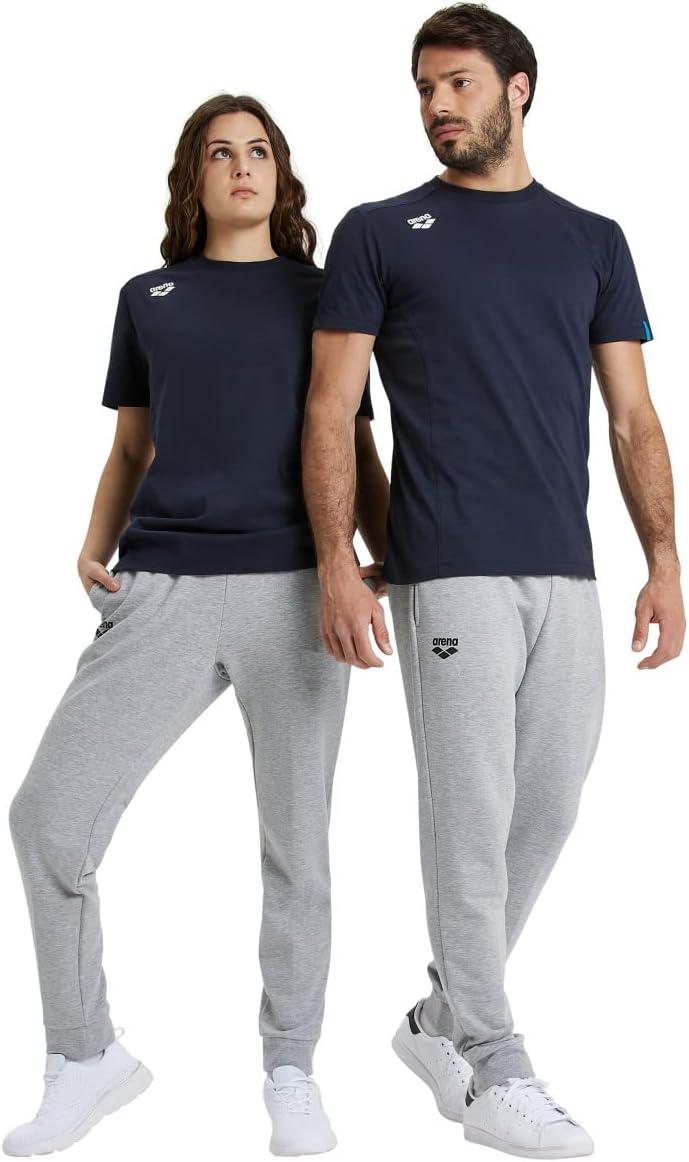 imageARENA Team Unisex Panel Cotton TShirt Short Sleeve Crew Neck Regular Fit Workout Top Mens and Womens Active TeeNavy