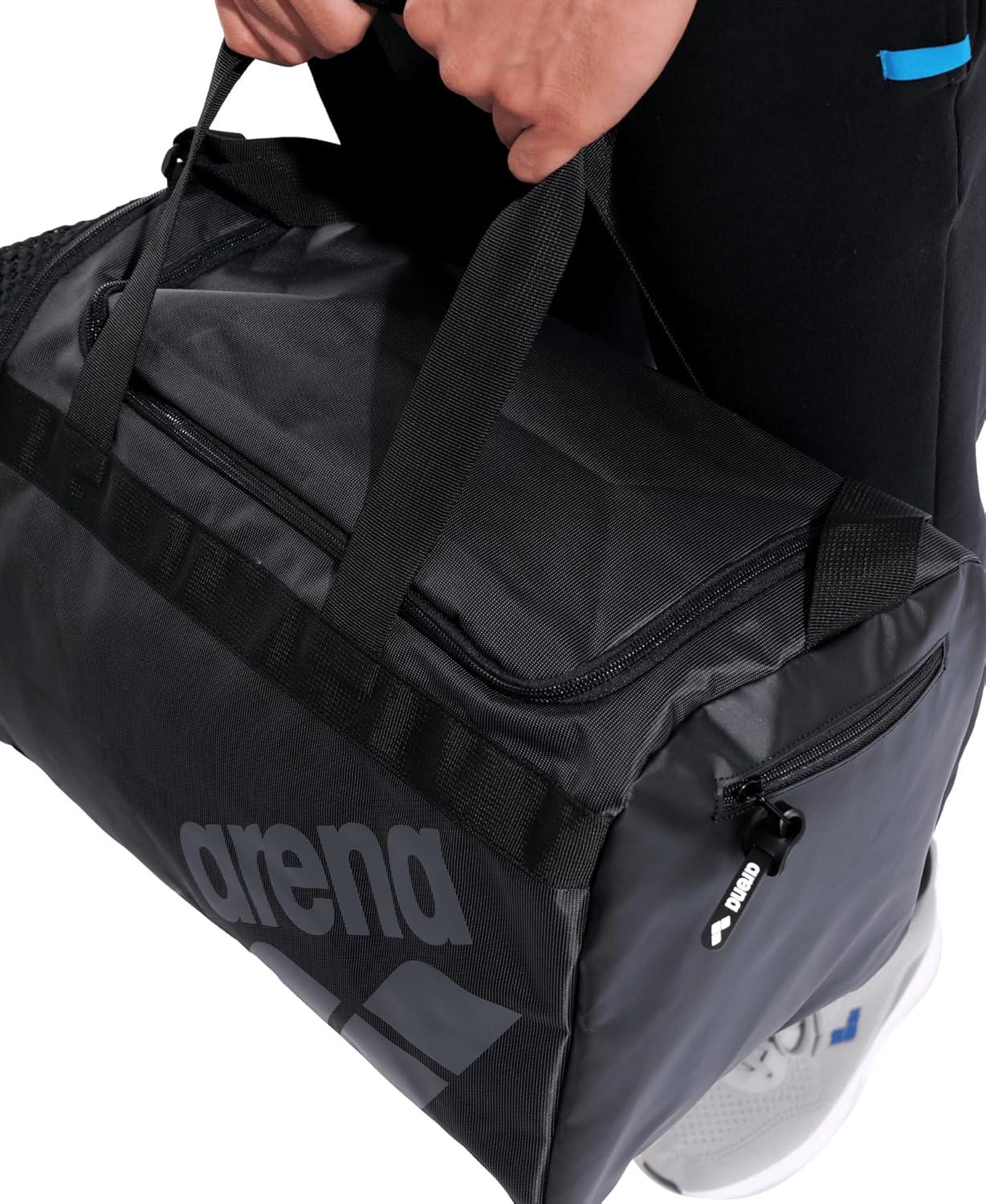 imageARENA Unisex Arena All Set Duffle Bag Cabin Size Compact Team Luggage Travel Tote 40 LitersBlack