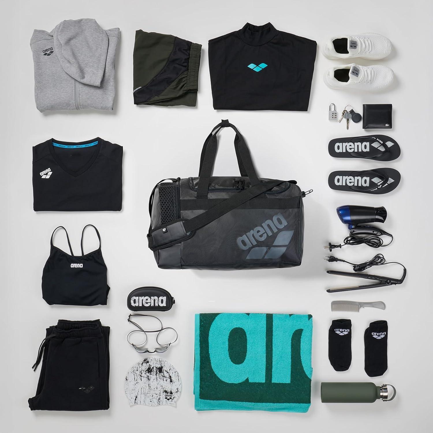 imageARENA Unisex Arena All Set Duffle Bag Cabin Size Compact Team Luggage Travel Tote 40 LitersNavy