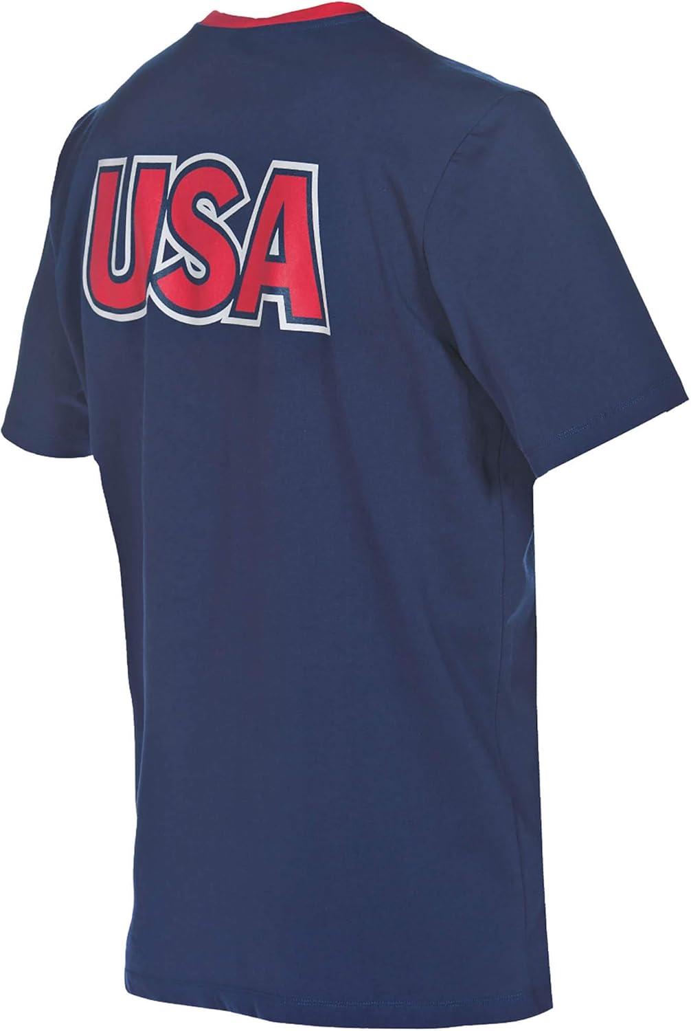 imageArena Standard Official USA Swimming National Team Unisex TShirt Medium Grey MelangeNavy SNavy Red