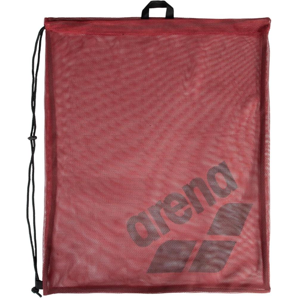 imageARENA One Go Pool Mesh Swim Bag 40 Liters Satchel for Equipment Tote Swim PracticeCrimson