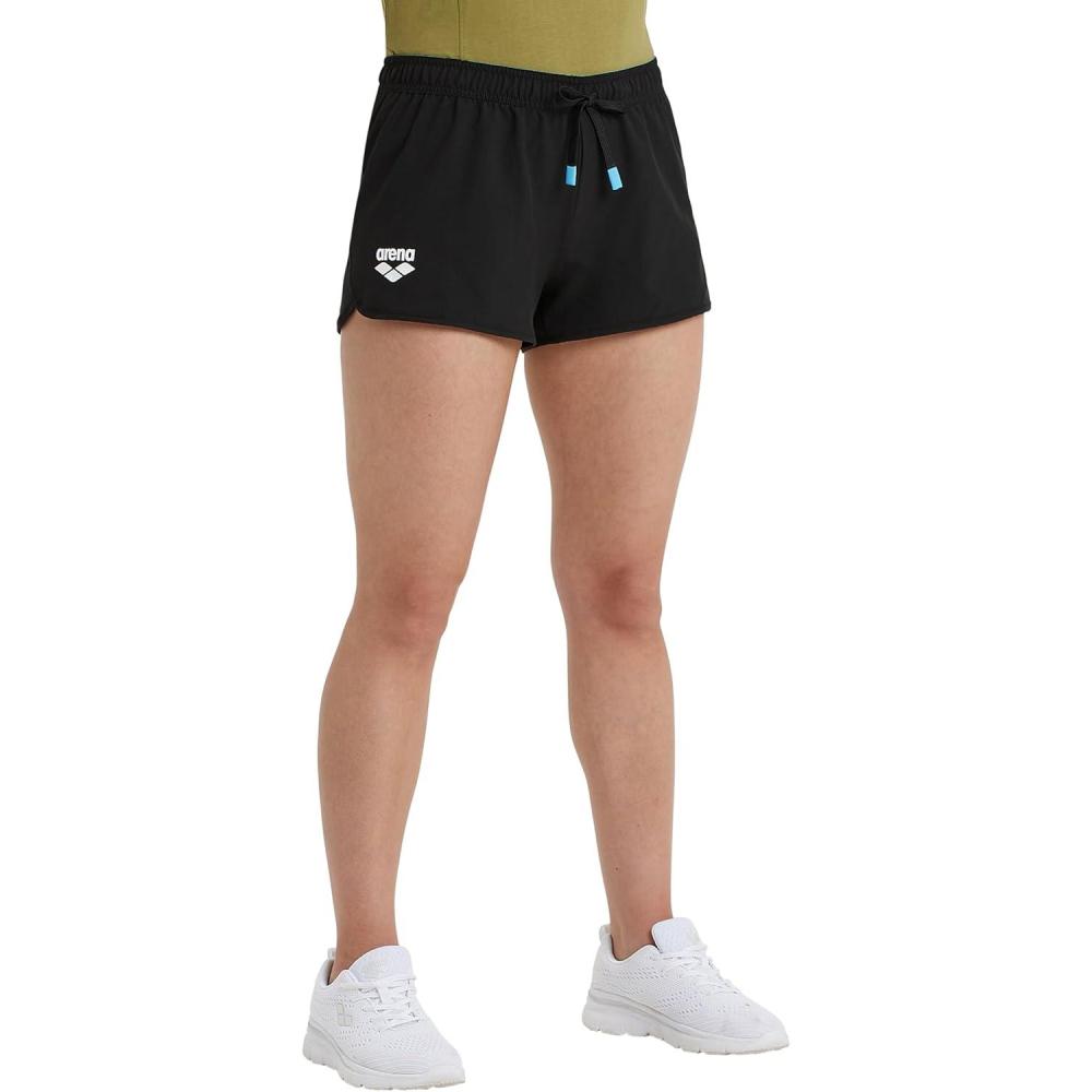 imageARENA Womens Team Solid 100 Polyester Athletic Shorts with Side Pockets and DrawstringBlack