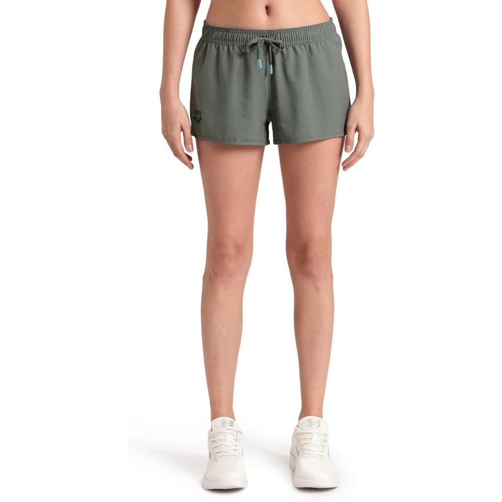 imageARENA Womens Team Solid 100 Polyester Athletic Shorts with Side Pockets and DrawstringSage